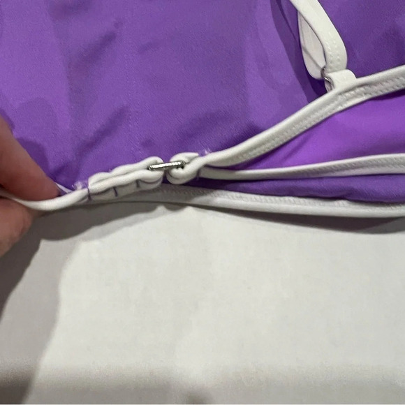 Wild Fable Color Block Purple White Bralette Bikini Top Women’s Size XL - Picture 6 of 6